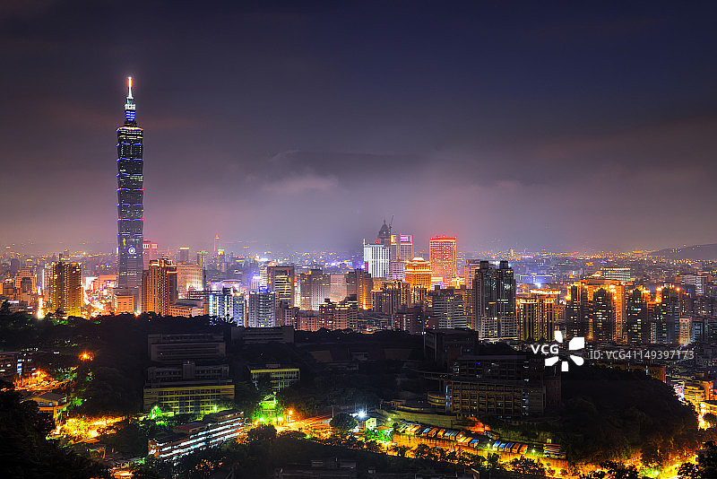 台北夜景图片素材