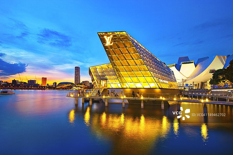 新加坡滨海湾金沙路易威登图片素材