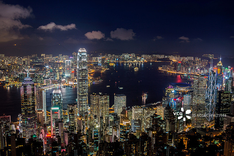 从香港太平山顶看到的景色图片素材