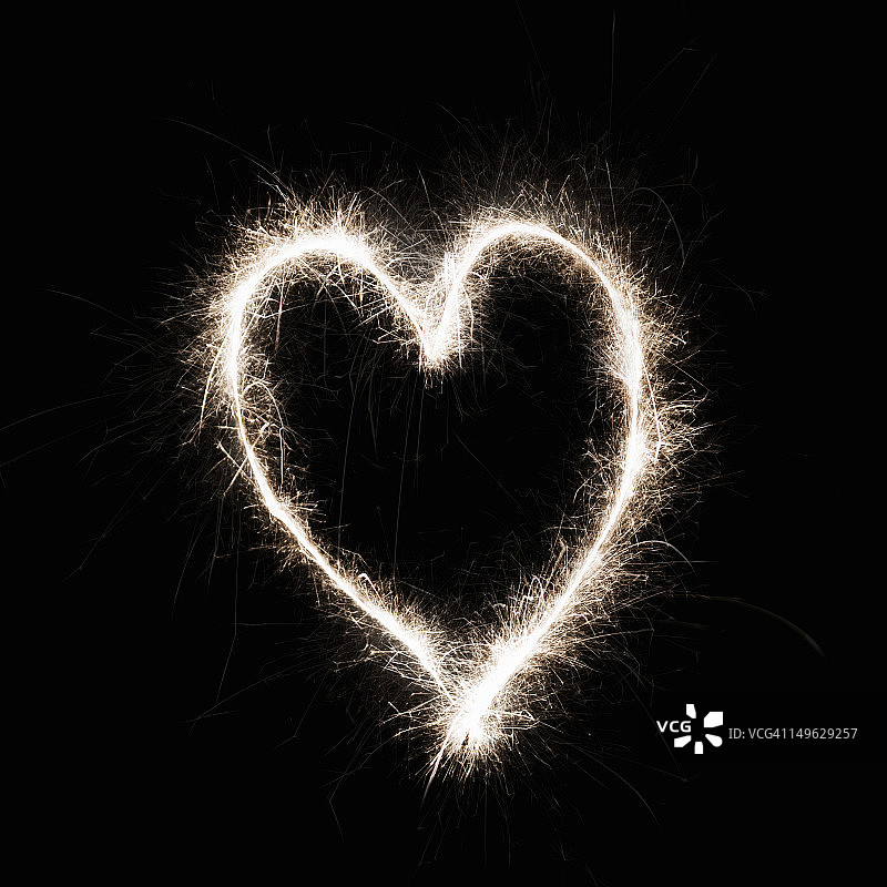 心形烟花棒图片素材