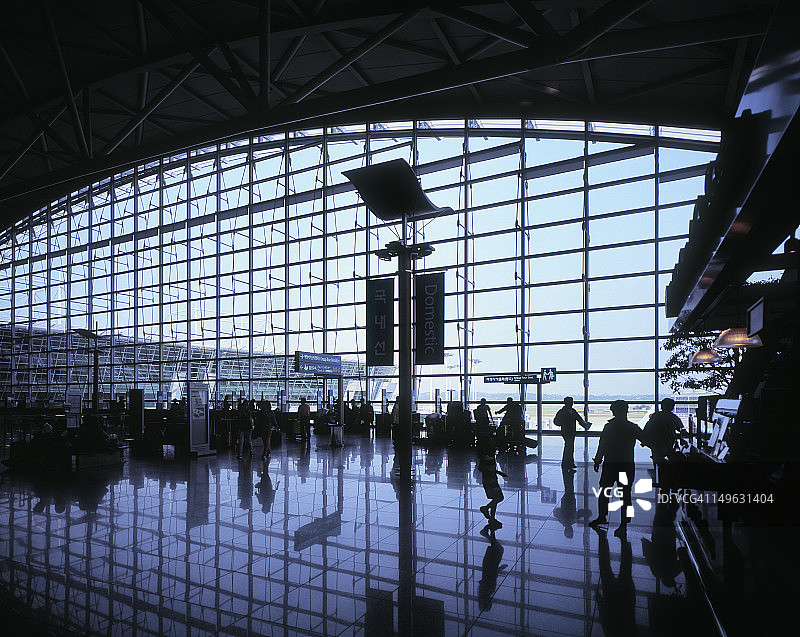 首尔仁川机场的办理登机手续大厅图片素材