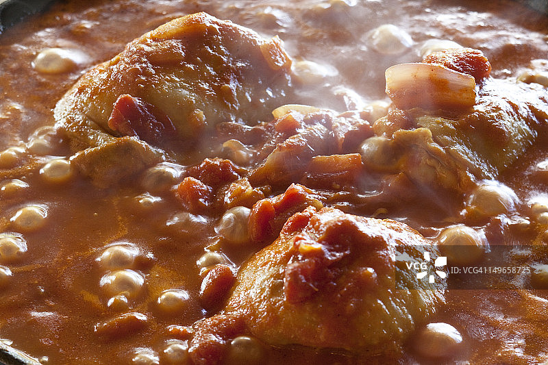 烹饪印度黄油鸡图片素材