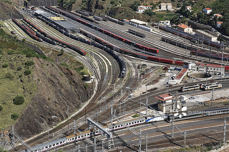 法国塞尔贝尔的铁路调车场图片素材