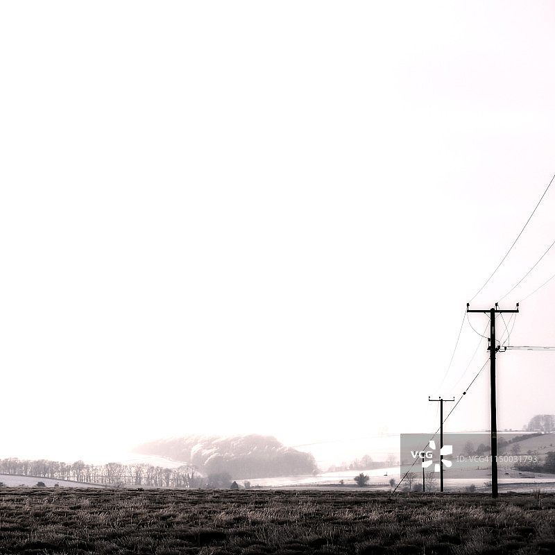 雪丘上的雪白茫茫图片素材