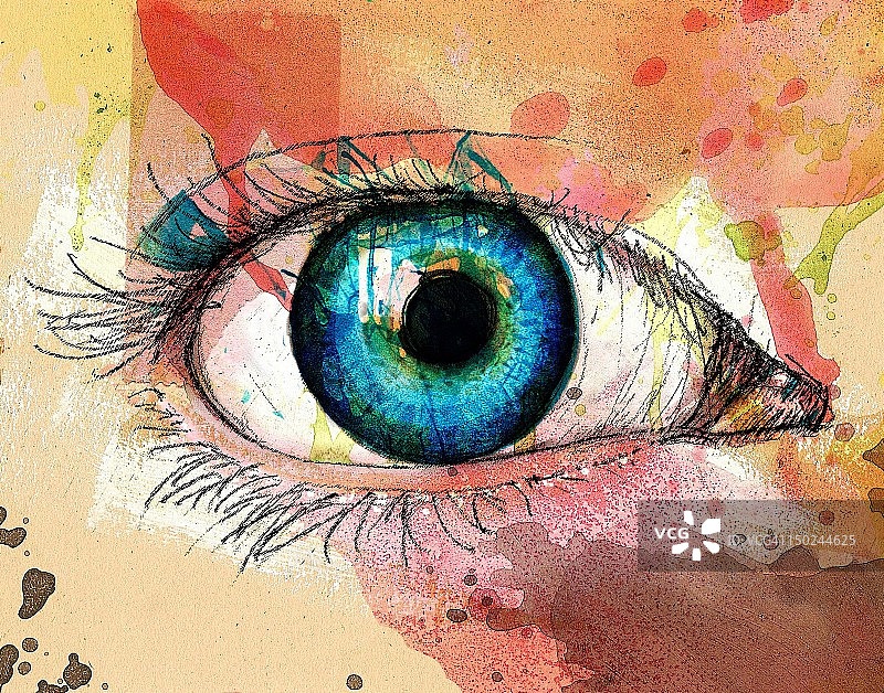 蓝色的眼睛图片素材