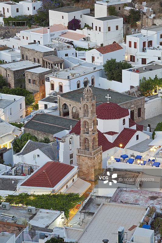 多德卡尼斯群岛罗德岛林多斯图片素材