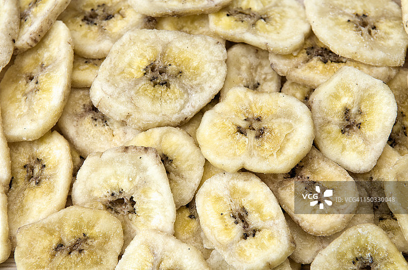 香蕉片干全画幅照片图片素材
