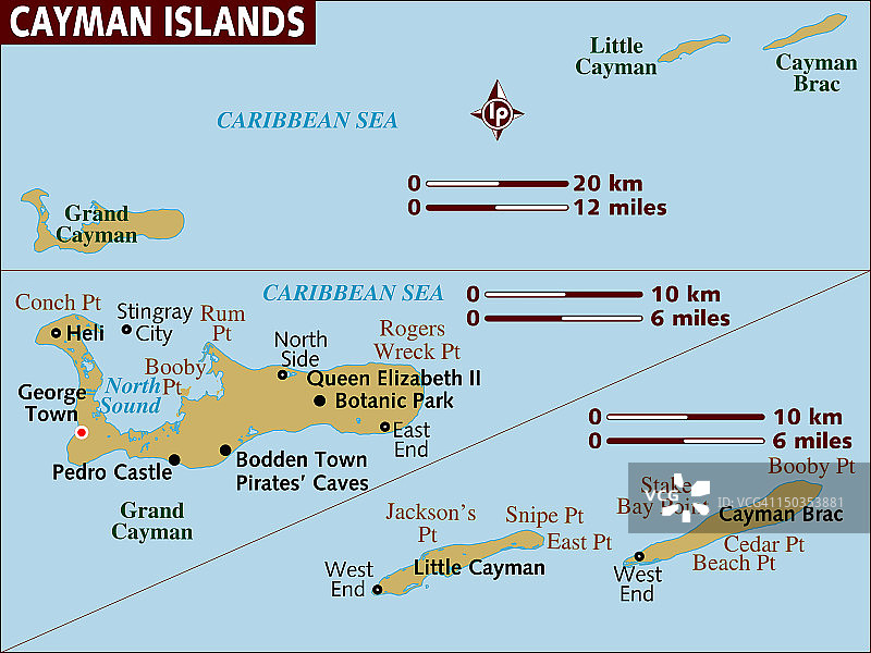 开曼群岛地图图片素材