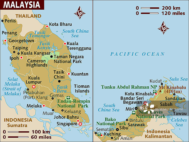 马来西亚地图图片素材