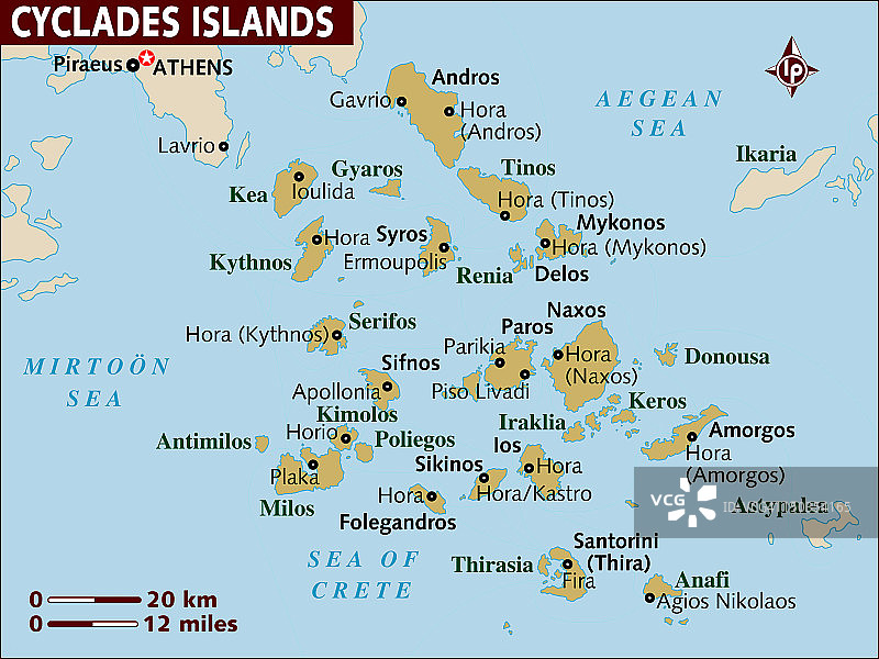 基克拉泽斯群岛地图图片素材