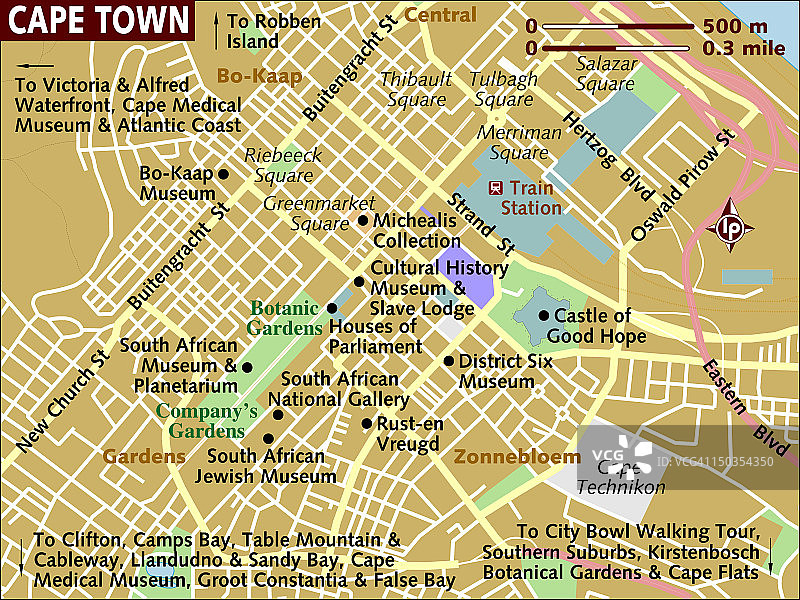 开普敦地图图片素材