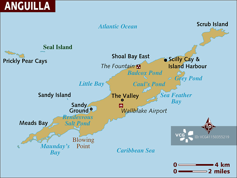 安圭拉地图图片素材