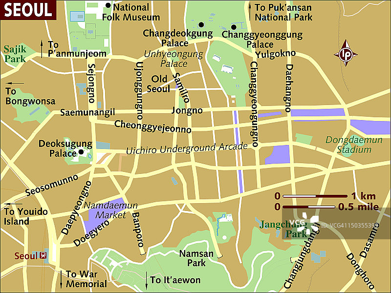 首尔地图图片素材