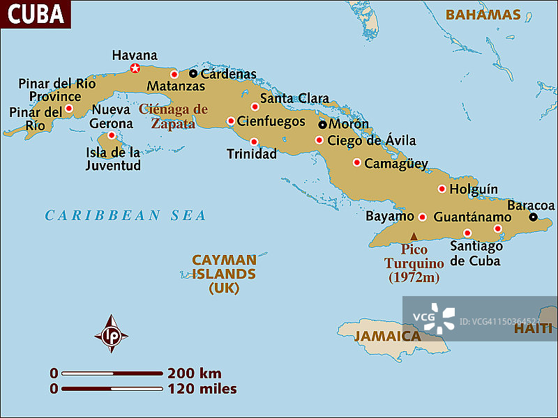 古巴地图图片素材