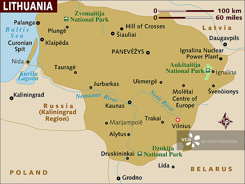 立陶宛地图图片素材