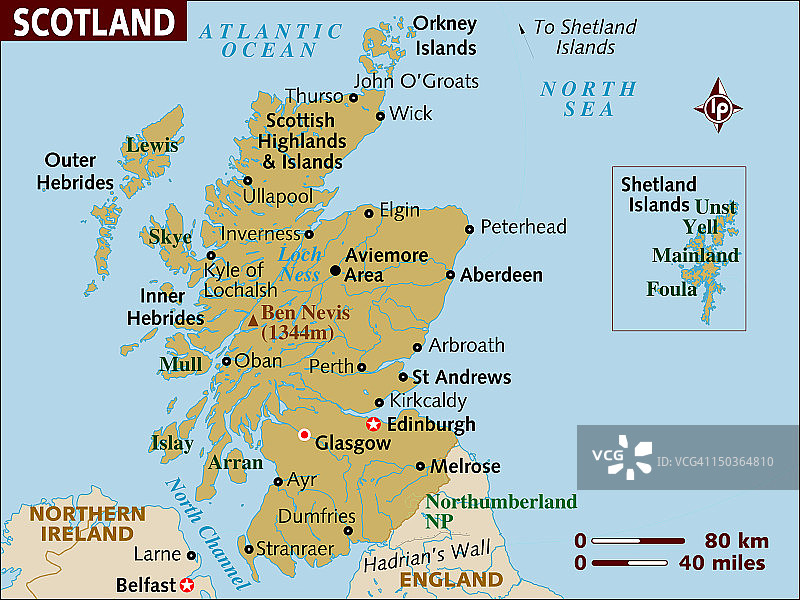 苏格兰地图图片素材