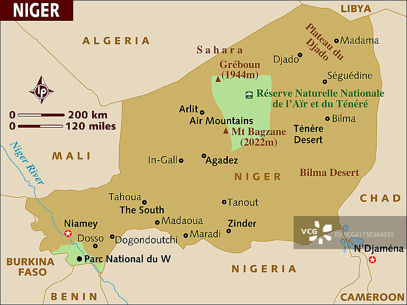 尼日尔地图图片素材