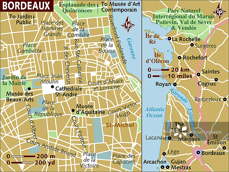 波尔多地图图片素材