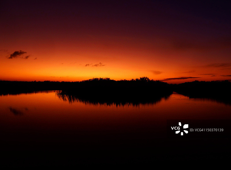 红色的夕阳图片素材