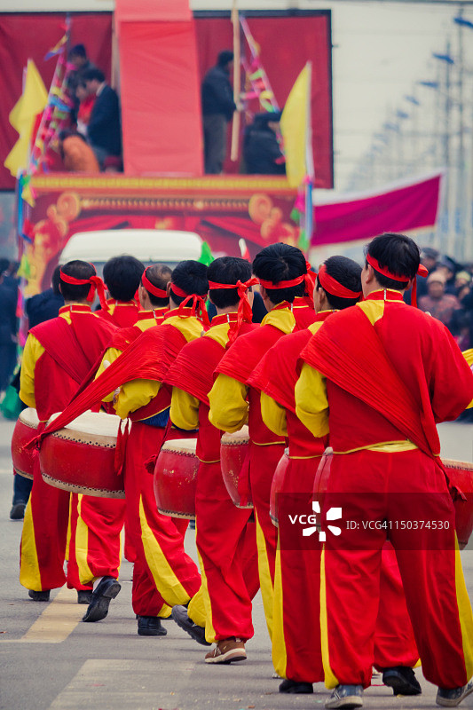 中国锣鼓表演图片素材