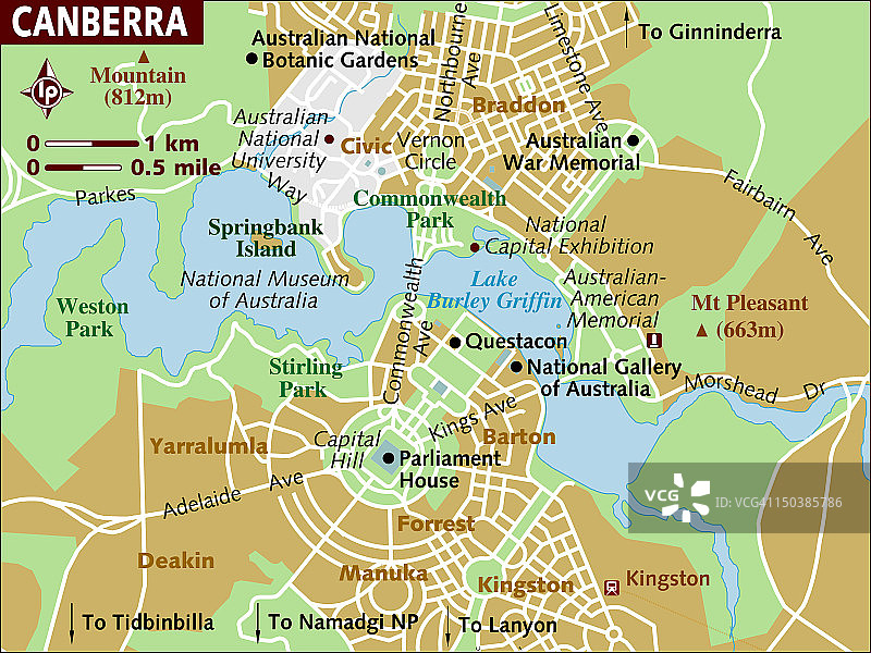 堪培拉地图图片素材