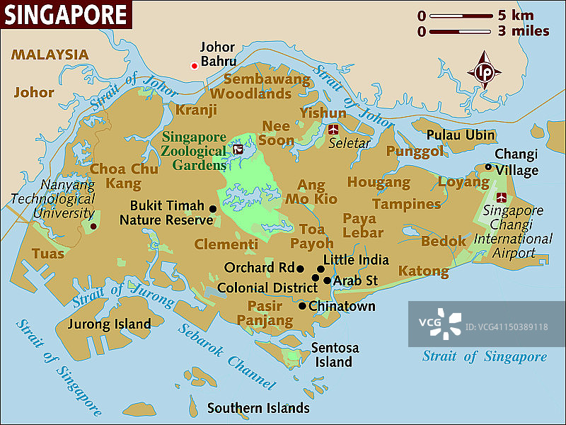 新加坡地图图片素材