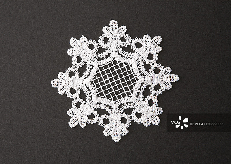 雪晶形蕾丝图片素材