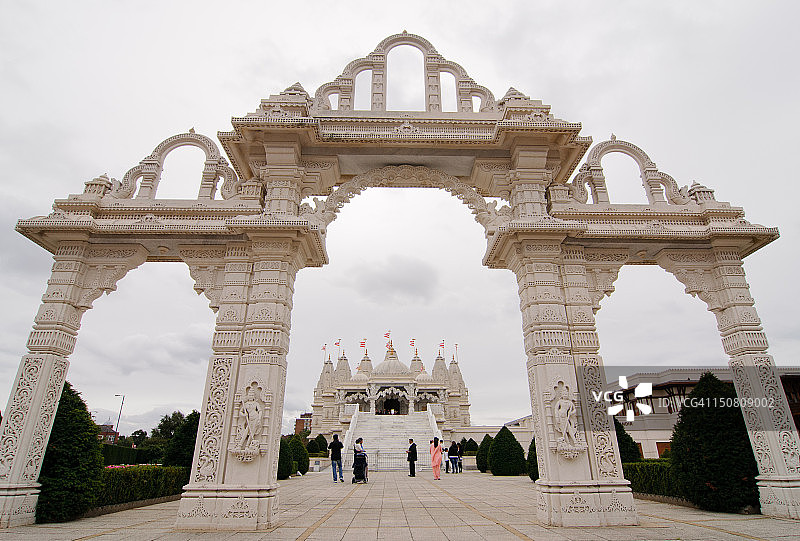 伦敦的印度教寺庙图片素材