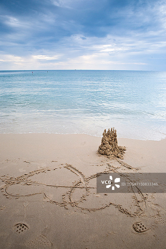 沙滩上的沙堡图片素材