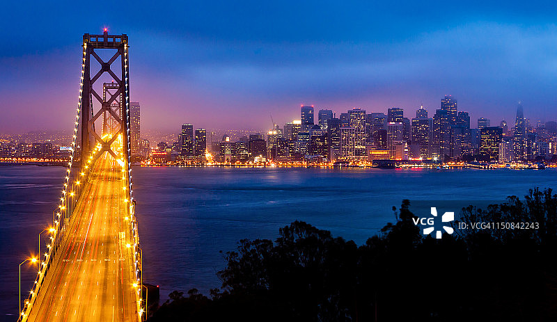 旧金山和海湾大桥图片素材