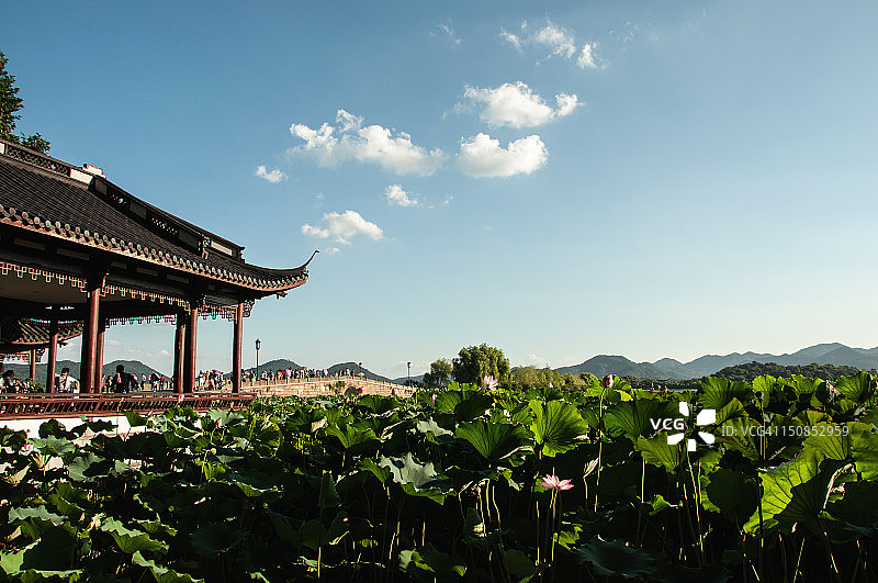 白帝城堤道图片素材