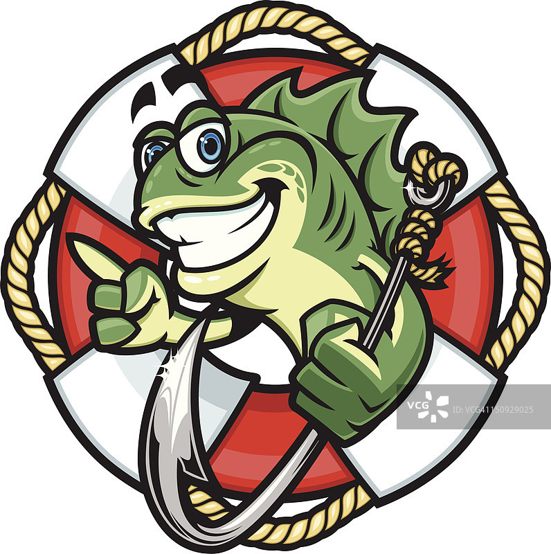 鱼钩救生圈图片素材