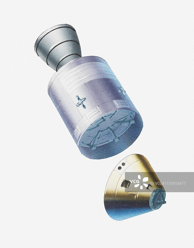 返回地球的指挥舱插画图片素材