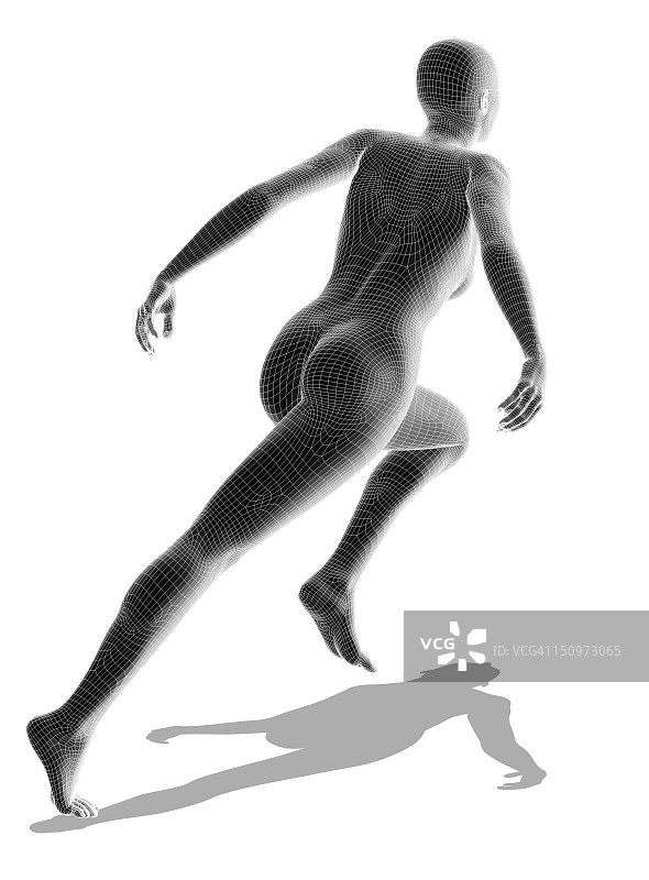 数字奔跑人形图片素材