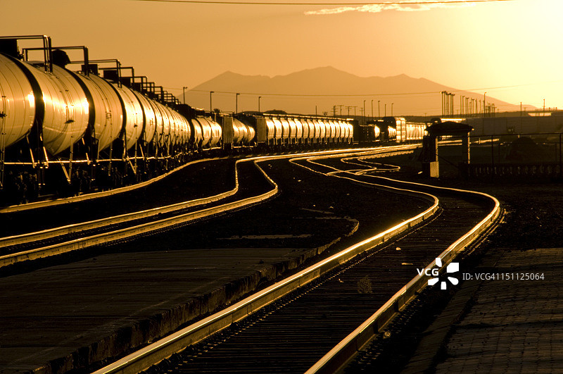 装载液化天然气的火车图片素材