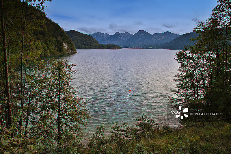 奥地利沃尔夫冈湖风光图片素材