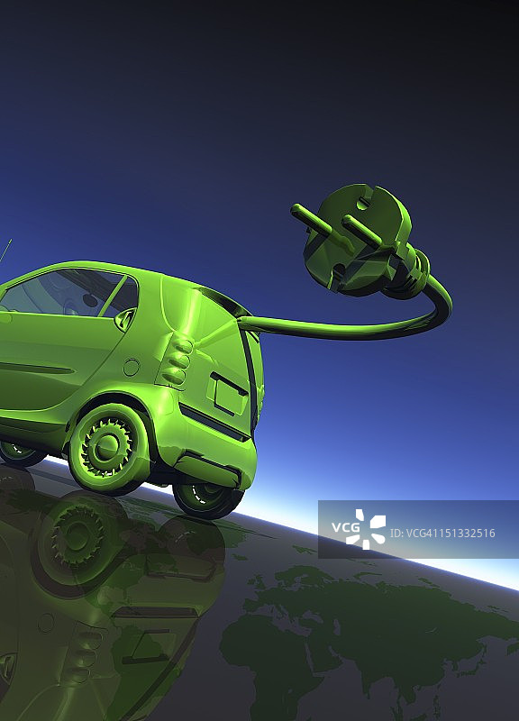 电动汽车概念艺术作品图片素材