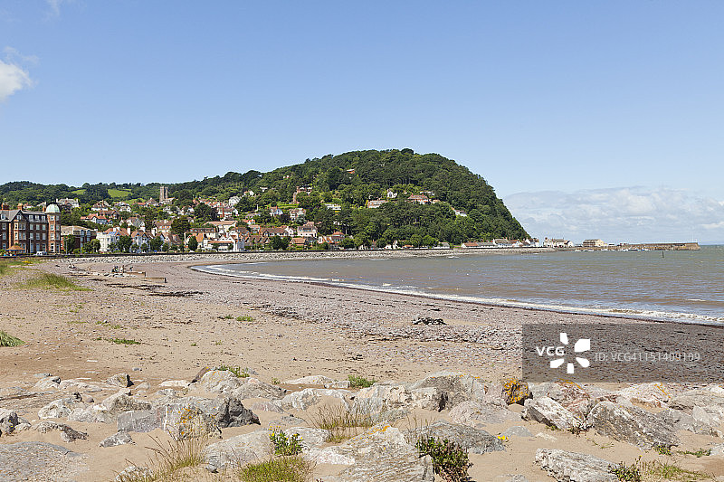 英国萨默塞特郡米尼黑德海滨度假胜地图片素材