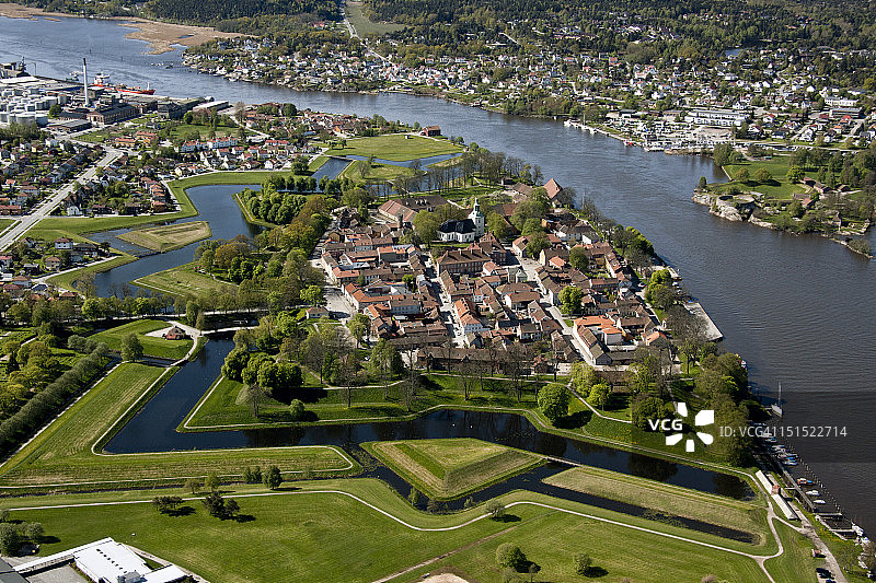 弗雷德里克stad的古老堡垒城镇图片素材