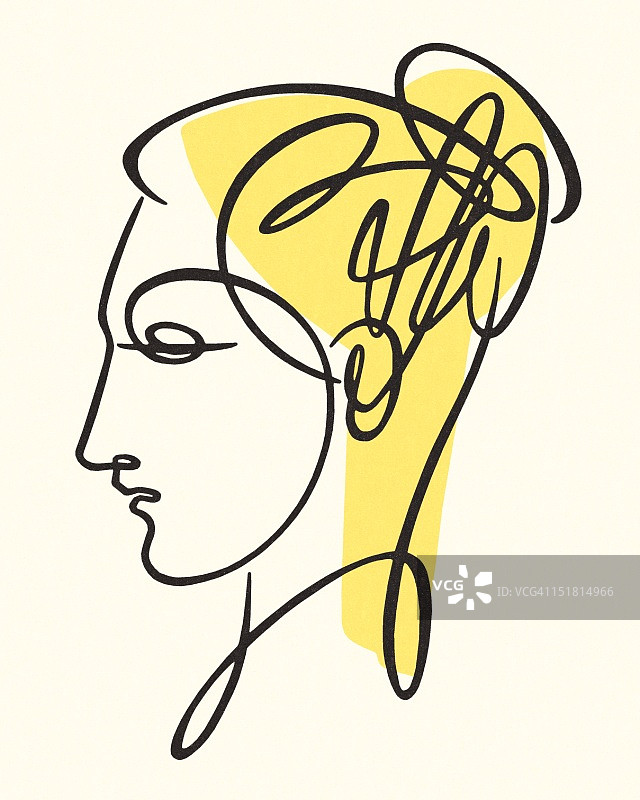 女人素描图片素材