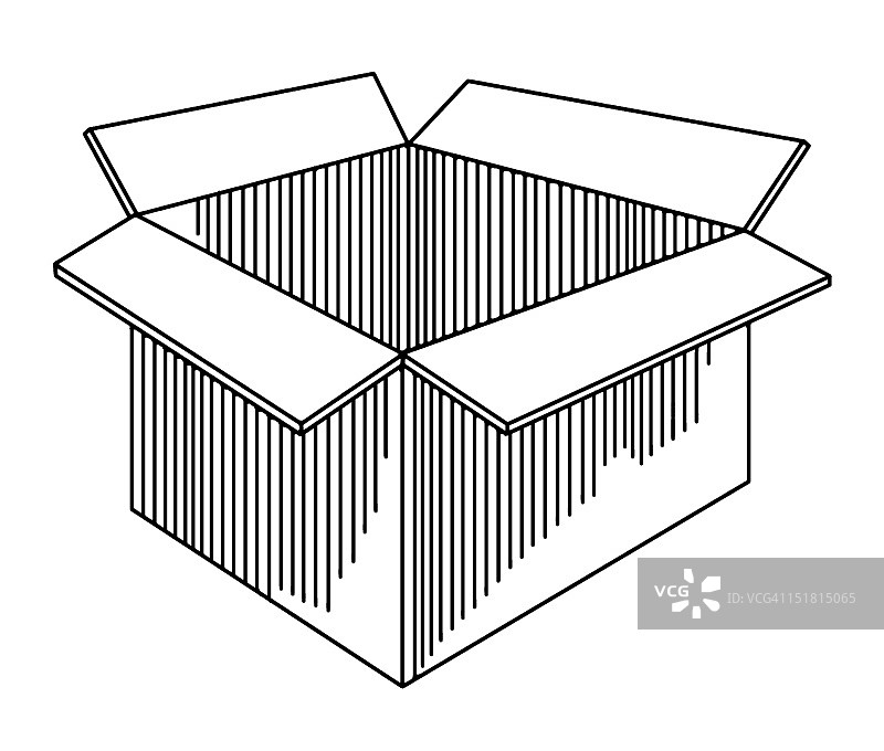 空纸板箱图片素材