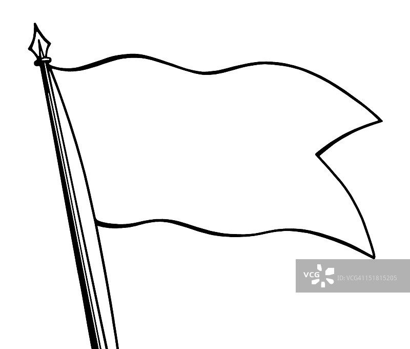 空白白色旗帜图片素材