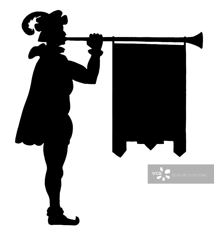 带角剪影的先驱图片素材