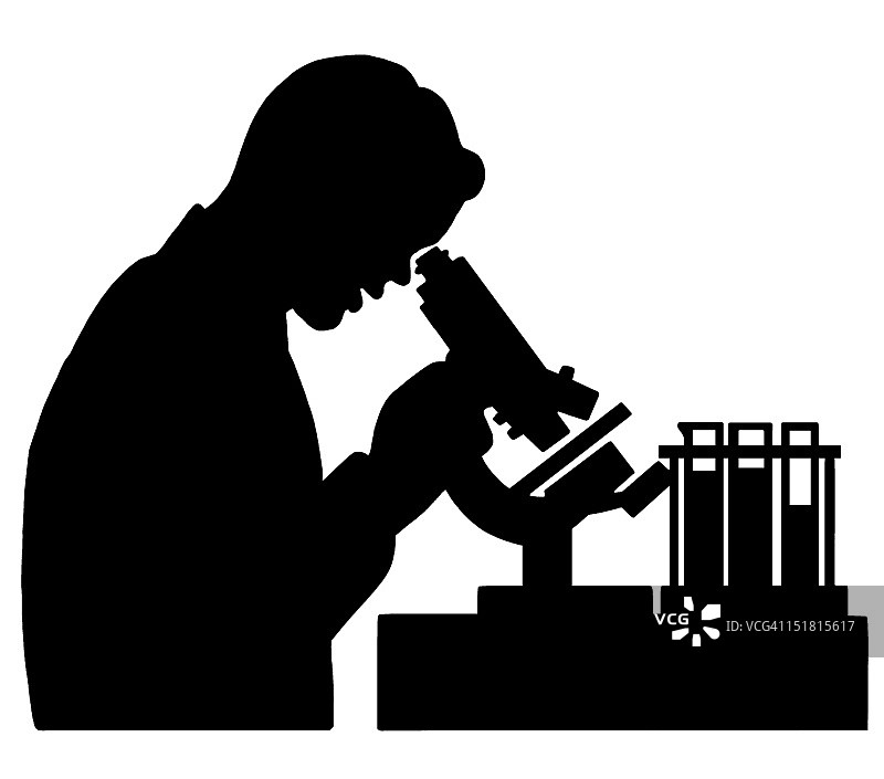 科学家实验室场景剪影图片素材