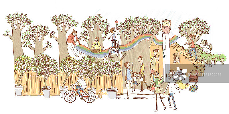 街道上的手工艺品市场图片素材