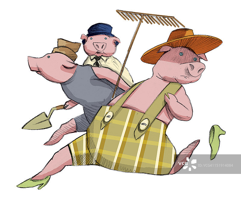 三只小猪图片素材