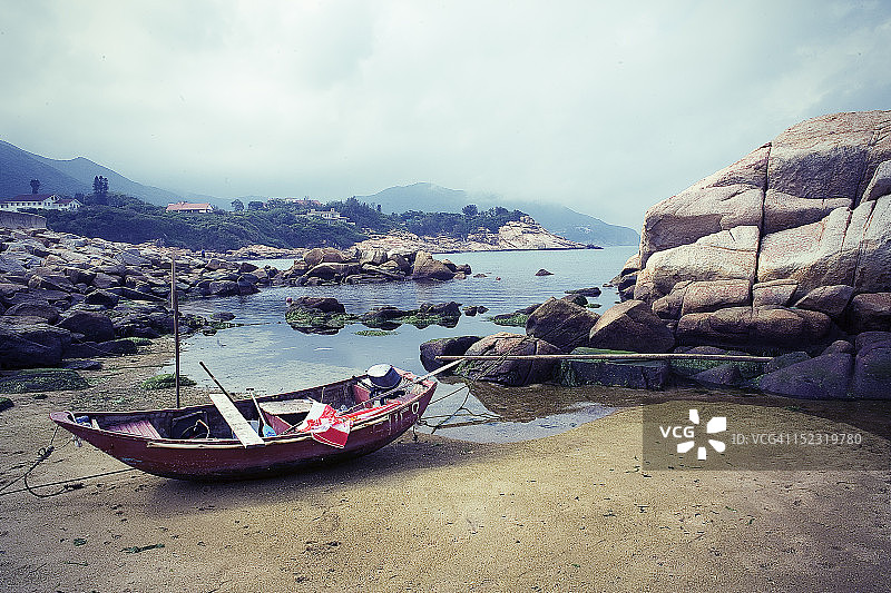 香港石澳海湾的划艇图片素材