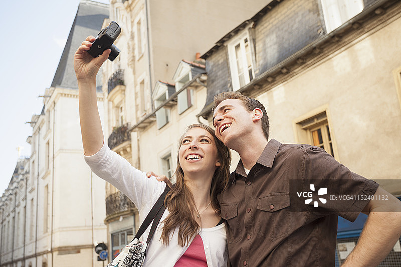 自拍的白人夫妇图片素材