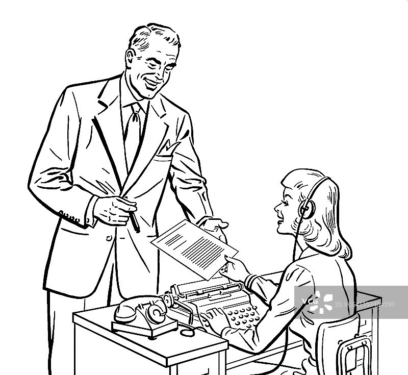 商人和秘书图片素材