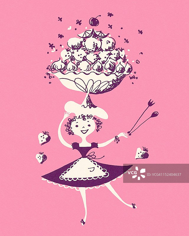 抱着水果碗的女人图片素材